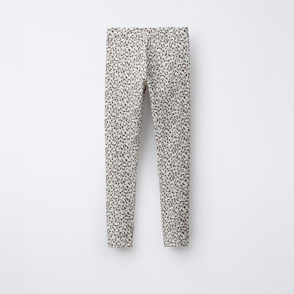 Zara Faux Leather Leopard Print Pants –‎ Size XS 🐆